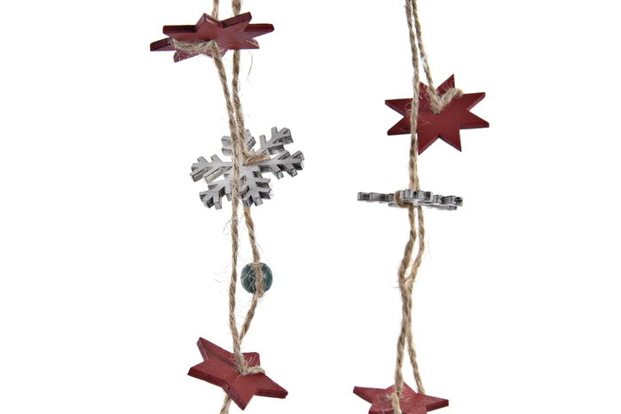 DKD Home Decor Decoración Colgante MDF 7x2x32 Surtido de 2 unidades