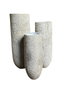 DKD Home Decor Jarrón de Terracota Gris XXL Hecho a Mano