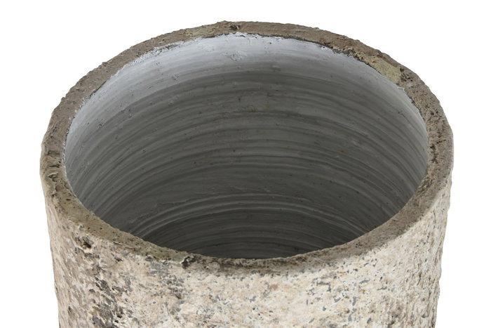 DKD Home Decor Jarrón de Terracota Gris XXL Hecho a Mano DKD Home Decor Jarrón de Terracota Gris XXL Hecho a Mano