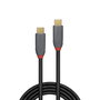 Lindy Cable USB 3.2 de 1.5m Tipo C a C, 20Gbps, 5A, Carga Rápida PD, Anthra Line