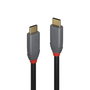 Lindy Cable USB 3.2 de 1.5m Tipo C a C, 20Gbps, 5A, Carga Rápida PD, Anthra Line