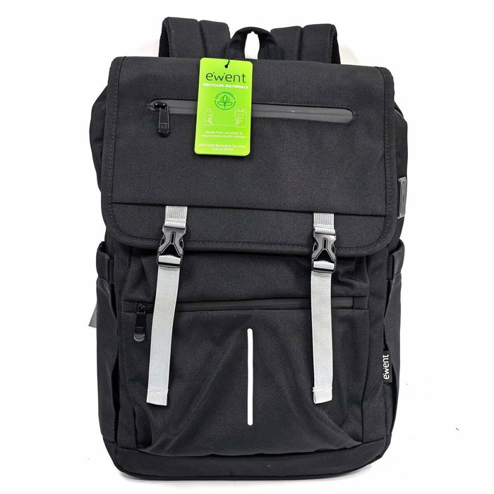 EWENT Mochila Vintage Unisex Impermeable para Portátil 16.1 pulgadas Negro EWENT Mochila Vintage Unisex Impermeable para Portátil 16.1 pulgadas Negro