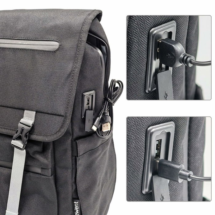 EWENT Mochila Vintage Unisex Impermeable para Portátil 16.1 pulgadas Negro EWENT Mochila Vintage Unisex Impermeable para Portátil 16.1 pulgadas Negro