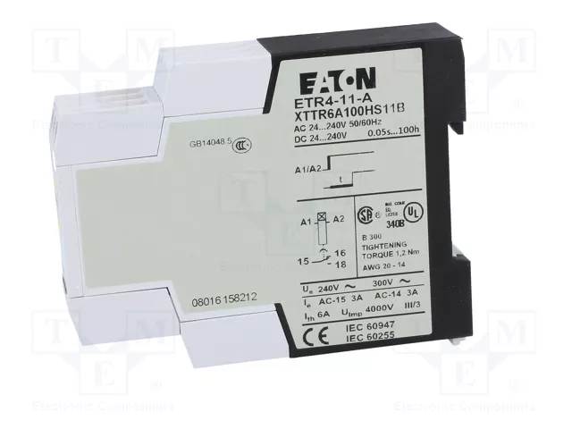 EATON ELECTRIC ETR4-11-A Relé de tiempo SPDT 250VAC/3A