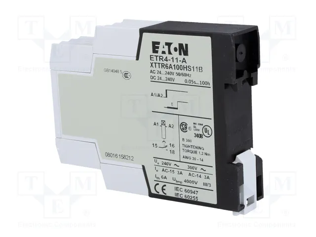 EATON ELECTRIC ETR4-11-A Relé de tiempo SPDT 250VAC/3A