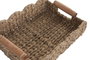 DKD Home Decor Set de 2 Cestas de Jacinto de Agua y Seagrass Natural