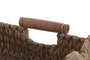 DKD Home Decor Set de 2 Cestas de Jacinto de Agua y Seagrass Natural