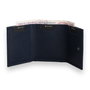 Zoozie Bags 4489 Cartera de Piel Genuina Azul Marino 7.5 x 9.5 x 2.5 cm con 6 Fundas para Tarjetas