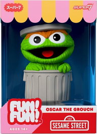 Super7 Barrio Sésamo Figura Soft Vinyl Fun! Fun! Wave 01 - Oscar el Gruñón