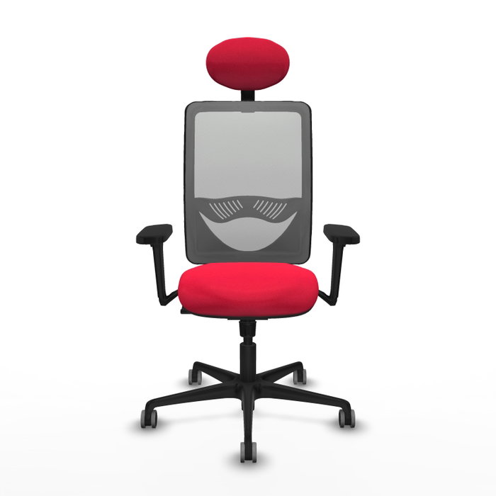 PIQUERAS Y CRESPO Silla de oficina Zulema con mecanismo Sincro, Rojo y Gris PIQUERAS Y CRESPO Silla de oficina Zulema con mecanismo Sincro, Rojo y Gris