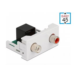 DeLOCK Módulo Easy 45 2 x RCA hembra a RJ45 hembra