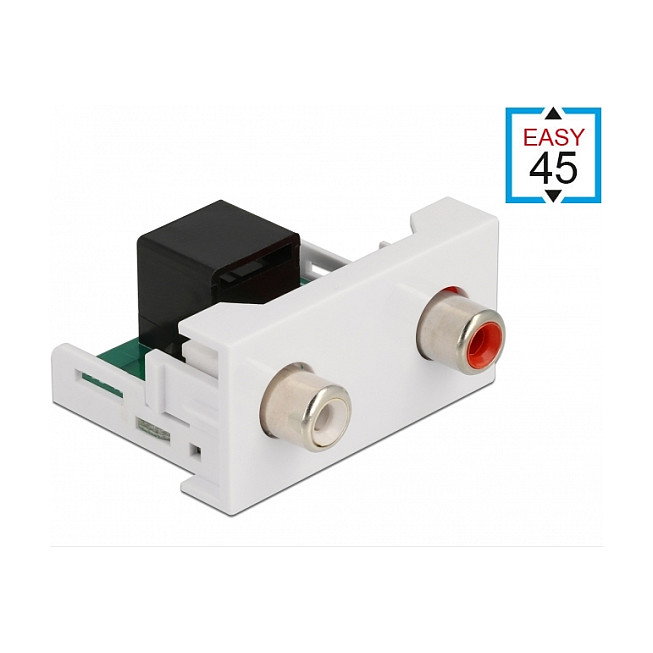 DeLOCK Módulo Easy 45 2 x RCA hembra a RJ45 hembra DeLOCK Módulo Easy 45 2 x RCA hembra a RJ45 hembra