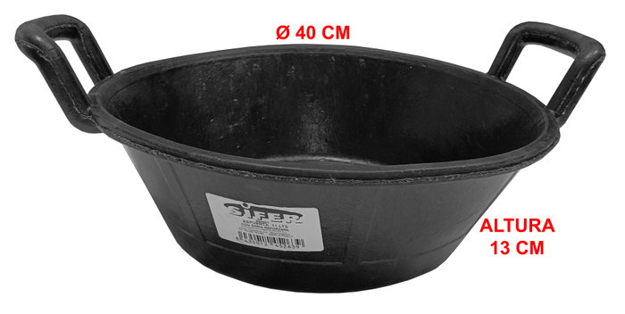 SIFER ESPUERTA Cubo 11 L Goma Reforzada 2 Asas Ø40x13cm SIFER ESPUERTA Cubo 11 L Goma Reforzada 2 Asas Ø40x13cm