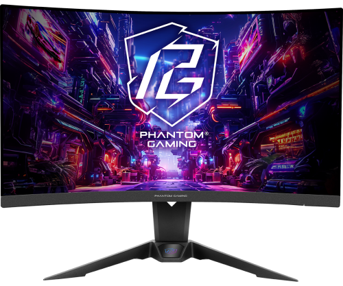 ASRock Phantom Gaming PG27QRT2A Monitor Gaming Curvo 27 pulg QHD 180Hz VA 1ms