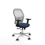 PIQUERAS Y CRESPO Silla de oficina Jorquera Azul marino y Blanco
