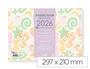 Liderpapel Planning Semanal Joven 2026 29,7x21 cm Din A4 con Pegatinas Papel 104 gr