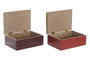 DKD Home Decor Caja MDF 17x12x6,5 Surtido de 2 Colores