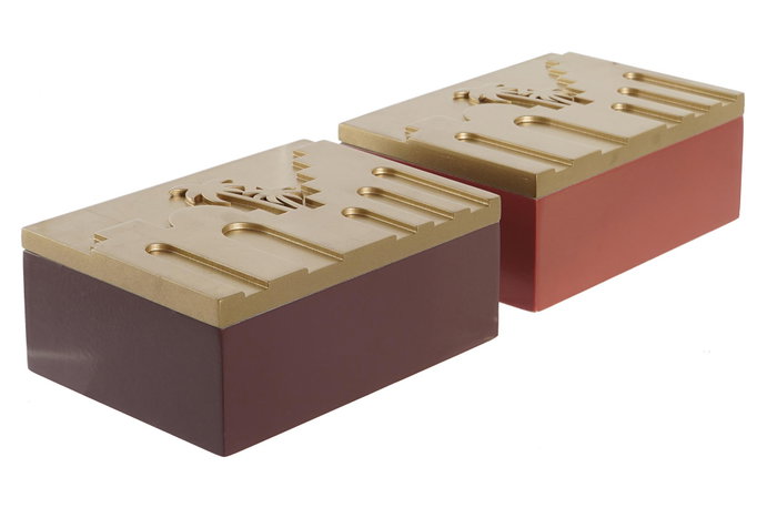 DKD Home Decor Caja MDF 17x12x6,5 Surtido de 2 Colores DKD Home Decor Caja MDF 17x12x6,5 Surtido de 2 Colores