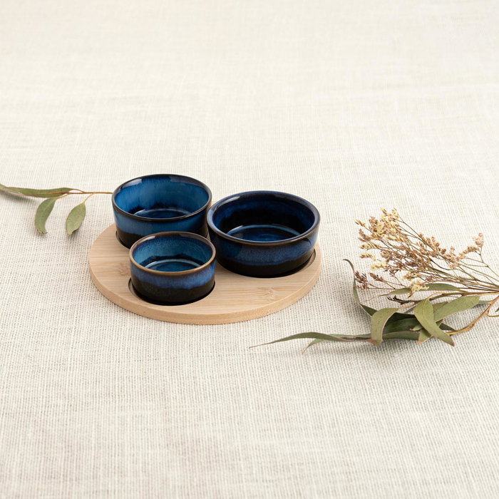 Tabla Aperitivo Bambú Cerámica Moana Bidasoa 20x4,5 cm Tabla Aperitivo Bambú Cerámica Moana Bidasoa 20x4,5 cm