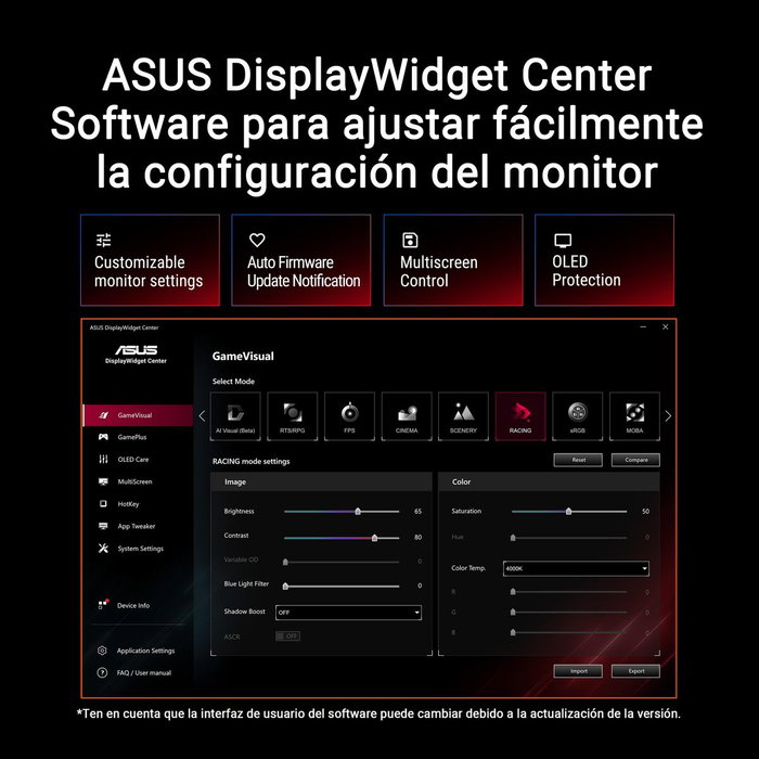 Asus ROG Strix OLED XG27ACDMS Monitor Gaming 26.5 QD-OLED Quad HD 280 Hz Negro