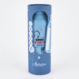 AUREA Botella térmica Pixel Gaming con interior cerámico 500ml azul petróleo