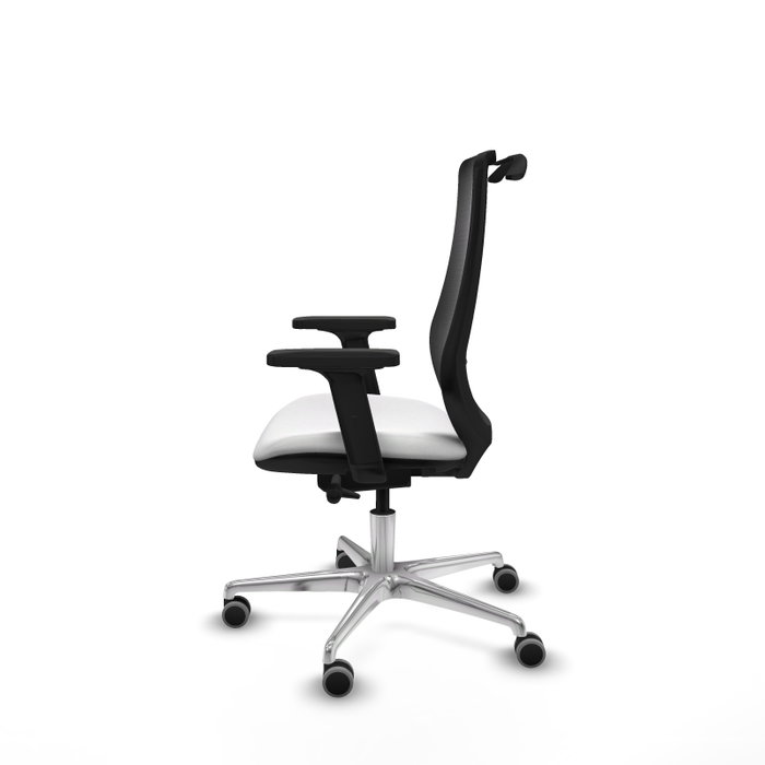 PIQUERAS Y CRESPO Silla de oficina Mardos con mecanismo Sincro/Traslack, Blanco y Negro