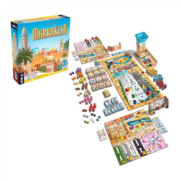 Devir Juego de Mesa Marrakesh - Estrategia y Gestión de Recursos en la Ciudad Imperial - Edición Multilingüe Español, Portugués, Catalán Devir Juego de Mesa Marrakesh - Estrategia y Gestión de Recursos en la Ciudad Imperial - Edición Multilingüe Español, Portugués, Catalán