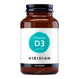 VIRIDIAN Vitamina D3 2000 IU Vegana 60 Cápsulas Veganas