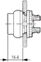 EATON ELECTRIC Interruptor de presión RMQ-Titan negro 22mm