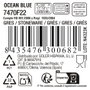 La Mediterranea Fuente Oval Ocean Blue (10 Unidades) 33.4 x 14.8 x 2.5 cm