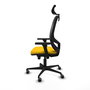 PIQUERAS Y CRESPO Silla de oficina Cilanco con mecanismo Sincro/Traslack, Amarillo/Negro