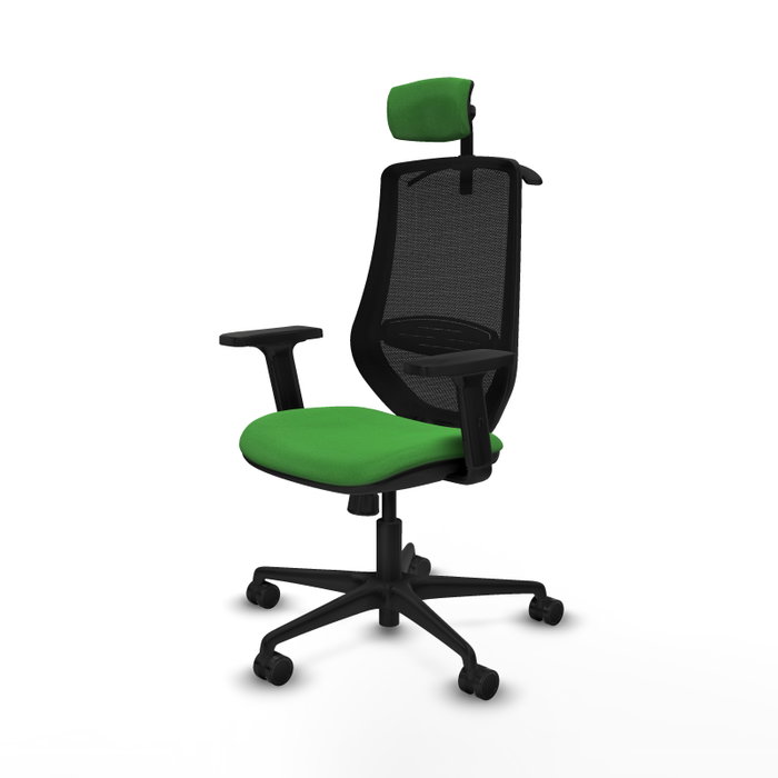 PIQUERAS Y CRESPO Silla de oficina Mardos con mecanismo Sincro, Verde y Negro