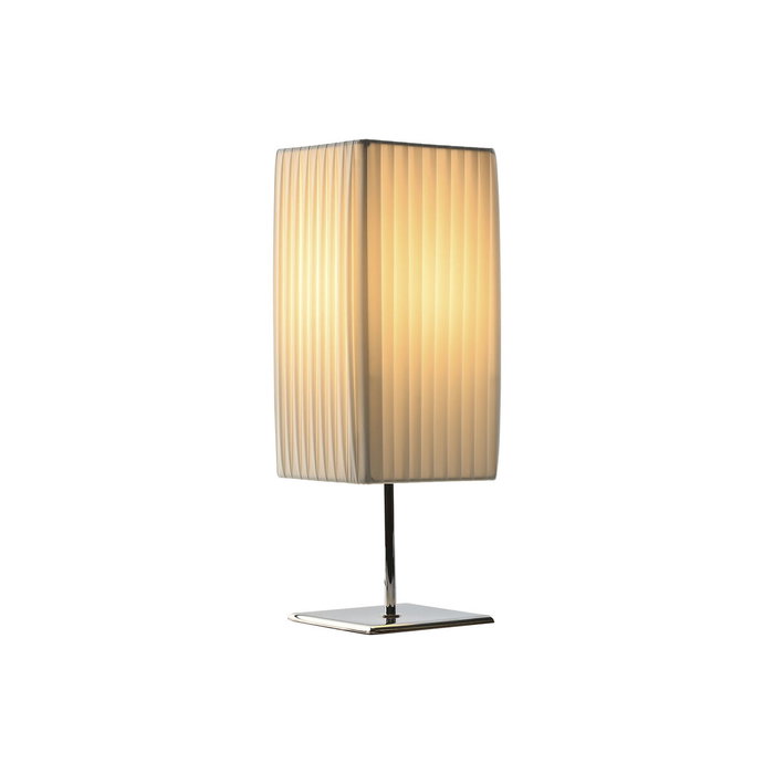 DKD Home Decor Lámpara de Sobremesa Plisada Blanco y Plateado DKD Home Decor Lámpara de Sobremesa Plisada Blanco y Plateado