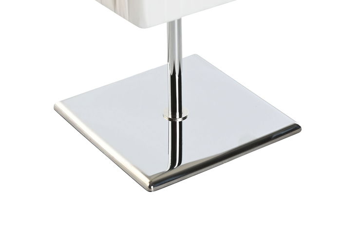 DKD Home Decor Lámpara Sobremesa Blanco Plateado 15 x 43 x 15 cm Plisado