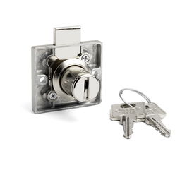 OJMAR Cerradura Cajón U-261 16x22mm Acabado Cromo Amaestrada