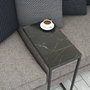 Hanah Home Callen Mesa Auxiliar Industrial Black Marble 46x62x26 cm