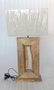 DKD Home Decor Lámpara Sobremesa Balines Natural Beige 20 x 75 x 40 cm