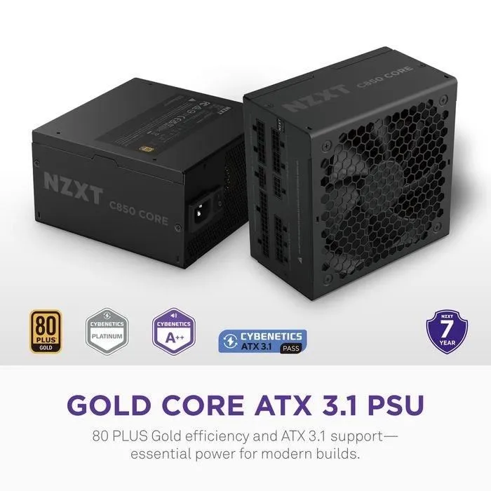 NZXT C850 Gold Core 850W 80+ Gold Totalmente Modular ATX 3.1 Negro