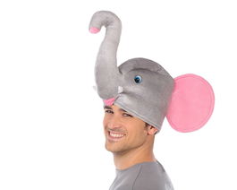 Sombrero Elefante Adulto Disfraz Animal Safari Divertido Accesorio Polyester Gris