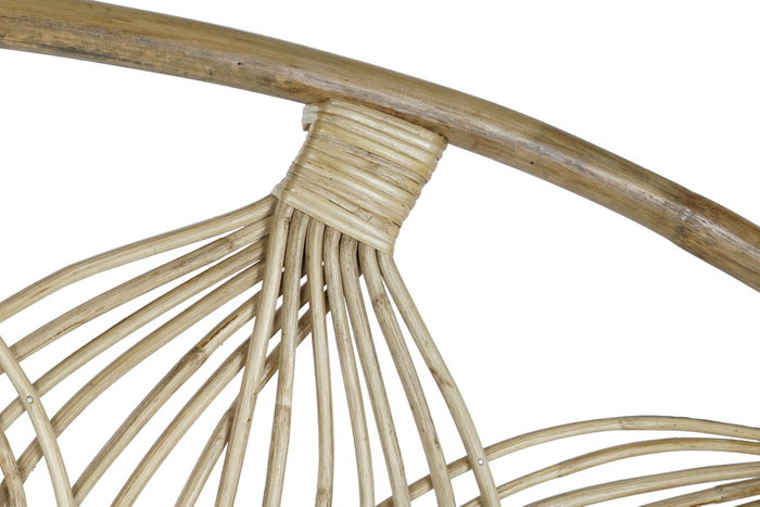 DKD Home Decor Cabecero Cama Bali2 Rattan Natural Hecho a Mano para Cama 150-180 cm, Tropical, 176 x 127 x 4 cm