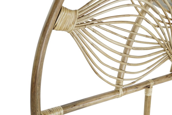DKD Home Decor Cabecero Cama Bali2 Rattan Natural Hecho a Mano para Cama 150-180 cm, Tropical, 176 x 127 x 4 cm