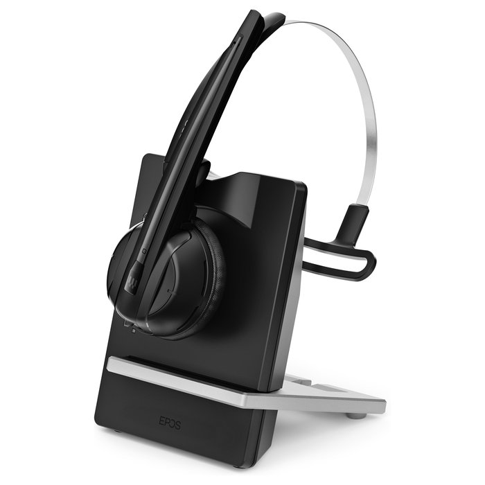 EPOS IMPACT D 10 USB-ML - Auriculares Inalámbricos DECT para Oficina, Monoaural con Micrófono Boom y Cancelación de Ruido, Negro