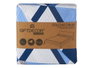 Giftdecor Colcha Cama Reversible 180x260 cm Triángulos Azules y Blancos Tacto Suave 100% Poliéster (Set de 6)