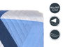 Giftdecor Colcha Cama Reversible 180x260 cm Triángulos Azules y Blancos Tacto Suave 100% Poliéster (Set de 6)