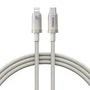 Baseus Cable de carga rápida de aleación de titanio USB-C a Lightning, 1 m, Plata