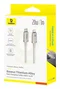 Baseus Cable de carga rápida de aleación de titanio USB-C a Lightning, 1 m, Plata