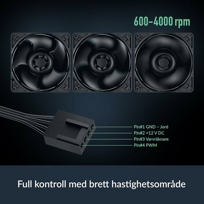 Arctic S12038-8K Pack de 3 Ventiladores de 12 cm Negro Arctic S12038-8K Pack de 3 Ventiladores de 12 cm Negro