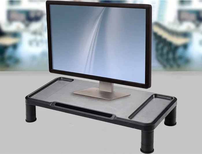 Q-connect Soporte para monitor ajustable en altura negro Q-connect Soporte para monitor ajustable en altura negro