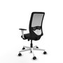 PIQUERAS Y CRESPO Silla de oficina Zulema con mecanismo Sincro/Traslack, Negro y Blanco