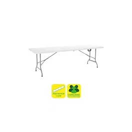 Sungarden Mesa de Resina Plegable 240x74x74cm Blanco